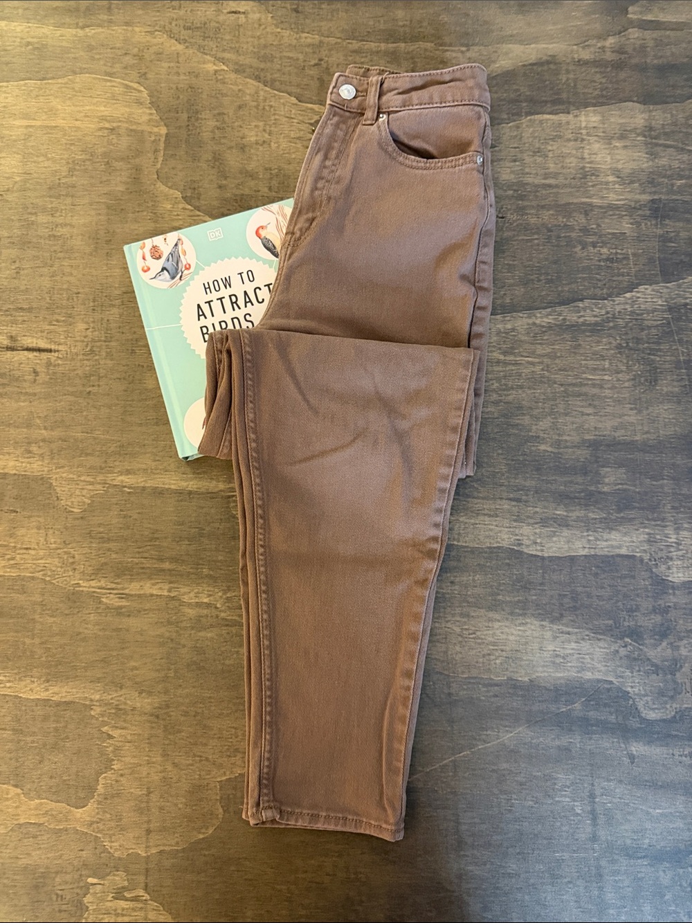H&M Women’s Brown Stretch Straight Jeans